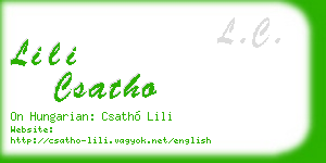 lili csatho business card